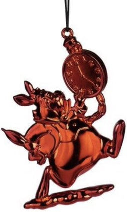 Ornament metaal konijn rood l12cm