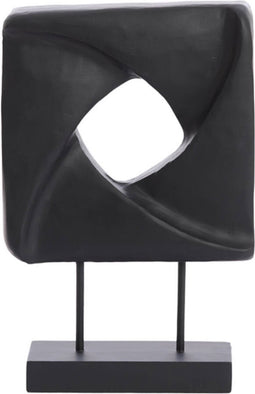 Ornament op voet 26x9x38,5 cm ZARATE hout zwart