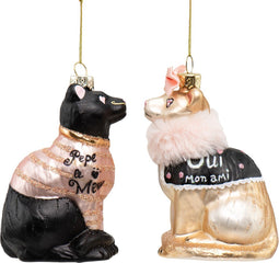 Ornament Paris glas h10 cm