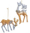 Ornament plastic goud-zilver bloem l13cm II