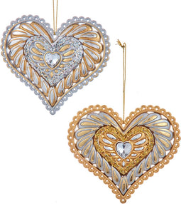 Ornament plastic hart l9cm