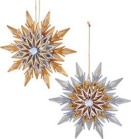 Ornament plastic sneeuwvlok l10cm