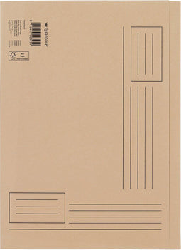 Vouwmap quantore a4 ongelijke zijde 250gr beige | 10 stuks