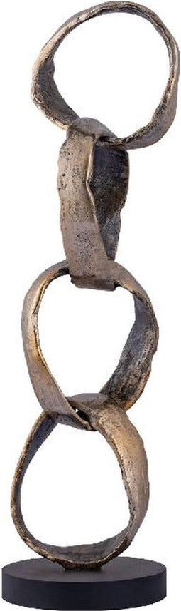 PTMD Deco Ornament Mallory - 18x15x63 cm - Aluminium - Messing