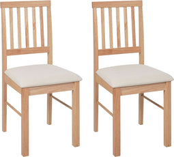 ORONO - Eetkamerstoel set van 2 - Lichtbeige - Hout