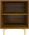vidaXL - Nachtkastje - met - houten - poten - 40x30x50 - cm - bruin - eikenkleur