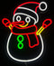 Neon Lamp - Sneeuwpop - Kerst - Dimbaar - Incl. Ophanghaakjes - Neon Sign - Neon Verlichting - Neon Led Lamp - Wandlamp