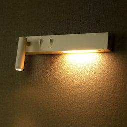 V-TAC VT-2953-N - LED Bedlampje - 3W Leeslamp en 6W Omgevingslicht - Wit