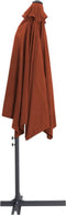 vidaXL - Parasol - met - stalen - paal - 300 - cm - terracottakleurig