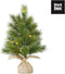 Black Box glendon kunstkerstboom met led met jute groen 10 lampjes met warmwit led maat in cm: 45 x 20