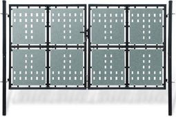 vidaXL - Poort - enkel - 300x225 - cm - zwart