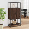 vidaXL - Hoge - kast - 68x35x139 - cm - bewerkt - hout - en - metaal - bruin - eikenkleur