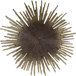 PTMD Zenar Wanddecoratie - H2 x Ø50 cm - Ijzer - Goudbruin