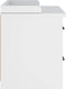vidaXL - Gangbankje - SANDNES - wit - 87x40x50 - cm - massief - grenenhout