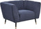 ORSTA - Fauteuil - Donkerblauw - Polyester