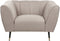 ORSTA - Fauteuil - Taupe - Polyester