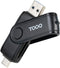 TooQ TQR-3003B - Geheugenkaartlezer - MicroSD SD - 5 Mbit/s - Zwart