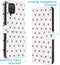 iMoshion Hoesje Geschikt voor Samsung Galaxy A12 Hoesje Met Pasjeshouder - iMoshion Design Softcase Bookcase - Wit / Zwart / Hearts Allover White