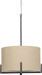 WOOOD Exclusive Holly Hanglamp - Zwart/naturel - 75x53x53