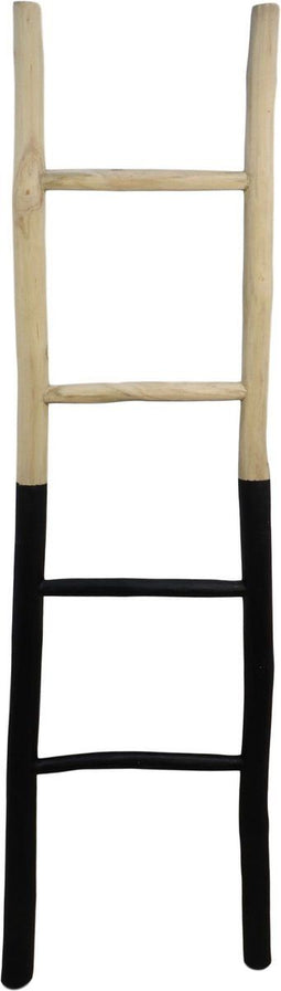 HSM Collection-Decoratieve Ladders S/2 -45x4x150-Naturel/Zwart-Teak
