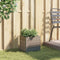 vidaXL - Plantenbak - 36x30x32 - cm - poly - rattan - grijs