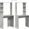 vidaXL - Kaptafel - in - Grijs - Beton - 78,5x37x154,5 - cm - Gelaagd - Hout