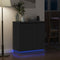 vidaXL - Dressoir - met - LED - Zwart - Eiken - 71x34,5x75 - cm - Gelaagd - Hout