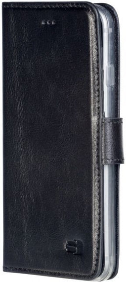 Senza - Flip cover - Leer - Krasbestendig - Zwart