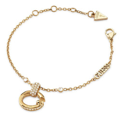 GUESS Armband Oh My G Crystal Charm Bracelet Yellow Gold Goudkleurig