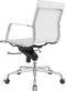 Feel Furniture - Luxe Executive bureaustoel van 100% rundleer - Lage rugleuning - Wit
