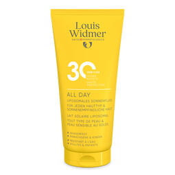 Louis Widmer All Day 30 - Zonnebrandcrème - Hoge bescherming - Licht geparfumeerd