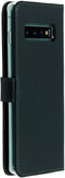 Selencia Galaxy S10 Plus - Echt Lederen Bookcase - 3 Pashouders - Groen