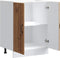 vidaXL - Spoelbakonderkast - Lucca - bewerkt - hout - oud - houtkleurig