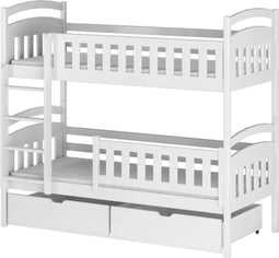 IGNAS - Stapelbed - 90x200 cm - te splitsen tot 2 bedden - wit