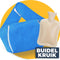 Buidel kruik Blauw - met hoes - 1 liter - Pasper warmwaterkruik - menstruatie pijnverlichting warmteband - kruikzak