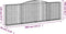 vidaXL - Schanskorven - 6 - st - gewelfd - 400x30x120/140 - cm - ijzer