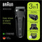 Braun Series 3 Shave&Style 300BT - Elektrisch scheerapparaat en baardtrimmer - 3-in-1 met 5 kammen (1-7 mm)