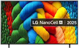 LG Nanocell NANO80 (2025) - 75" Ultra HD Smart TV - 4K HDR - Zwart