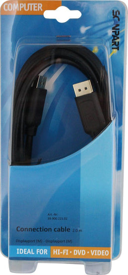 Scanpart DisplayPort kabel 2 meter - Geschikt voor computer beeldscherm - Universeel