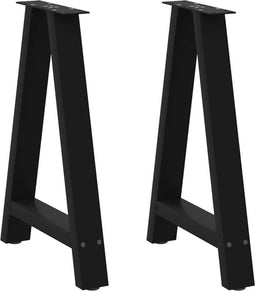 vidaXL - Salontafelpoten - 2 - st - A-vormig - 50x(72-73) - cm - staal - zwart