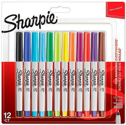 Set Viltstiften Sharpie Multicolour 12 Onderdelen 0,5 mm (12 Stuks)