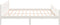 vidaXL - Bedframe - massief - hout - wit - 200x200 - cm