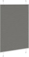 vidaXL - Plissé - rolgordijn - 85x100 - cm - stofbreedte - 84,4 - cm - antraciet