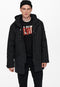 Only & Sons Onsklaus - Gewatteerde Winter Parka - Afritsbare capuchon - Zwart - Maat L