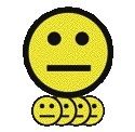 Smit Visual - Magneet smiley 25mm emotie neutraal geel 5 stuks