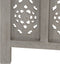 vidaXL - Kamerscherm - 4 - panelen - handgesneden - 160x165 - cm - mangohout - grijs