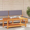 vidaXL - Salontafel - 70x40x45 - cm - Massief - Acaciahout