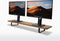 Oakywood Desk Shelf - Massief Eiken / Zwart - Echt Hout Dual Monitor Standaard Beeldschermverhoger Clean Desk Ergonomisch Stijlvol