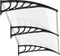Luifel - dubbele deurluifel - polycarbonaat - 96x196,5x27 cm