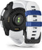 Garmin Instinct 3 - Smartwatch - Zonne-energie 50 mm - Wit (Blauw Zwart)